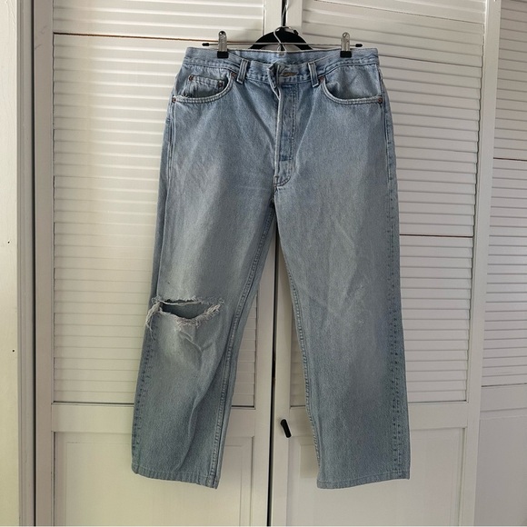 Levi's Other - Vintage 80’s Levi’s Light Blue Distressed Jeans 36W